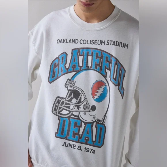 Junk Food x Grateful Dead Helmet Graphic Crewneck Sweatshirt Size XL - Picture 4 of 6